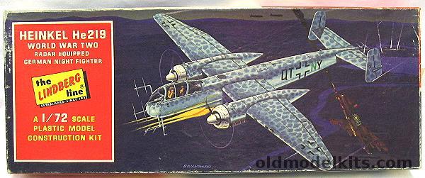 Lindberg 1/72 Heinkel He219 Owl Nightfigher, 575-100 plastic model kit